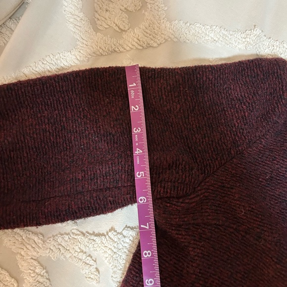 Banana Republic Wool Blend Overcoat Beetroot Burgundy Red heather tweed - Picture 11 of 12